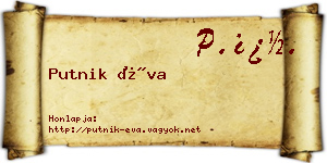 Putnik Éva névjegykártya